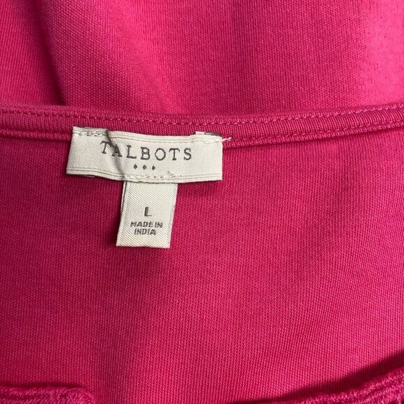 TALBOTS Women’s Pink Dress Sleeveless Crochet Bodice Size Large - Picture 8 of 8
